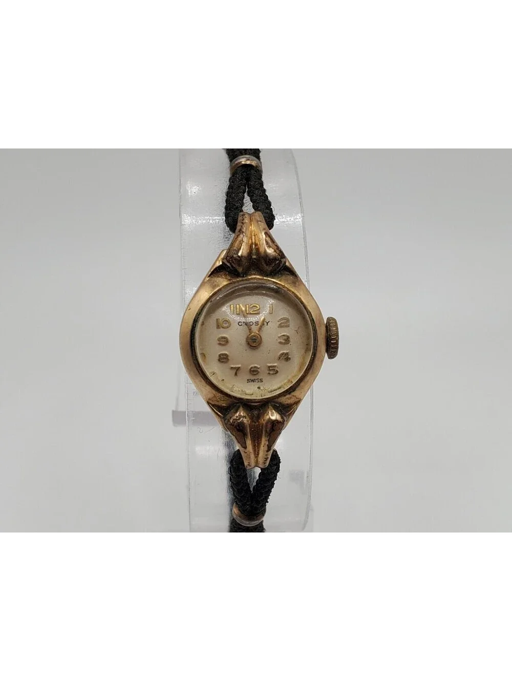 Vintage Crosby Mechanical Watch Women 10k R.G.P Bezel For Parts
